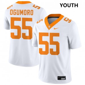 Youth Antoni Ogumoro White Tennessee Volunteers #55 College Football Player Jersey 920291-266