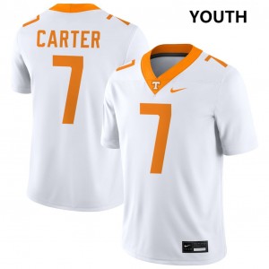 Youth Arion Carter White Tennessee Volunteers #7 College Football NCAA Jersey 524259-691