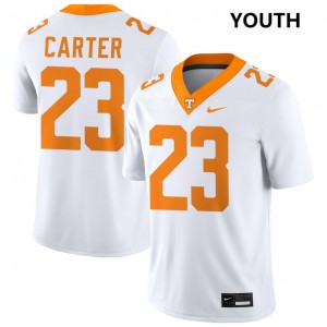 Youth Boo Carter White Tennessee Volunteers #23 College Football NCAA Jerseys 735375-891
