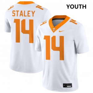 Youth Braylon Staley White Tennessee Volunteers #14 College Football Player Jerseys 747333-817