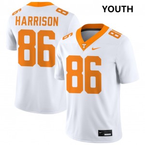 Youth Cole Harrison White Tennessee Volunteers #86 College Football High School Jerseys 769397-715