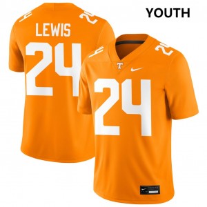 Youth Dylan Lewis Tennessee Orange Tennessee Volunteers #24 College Football Official Jersey 527518-815