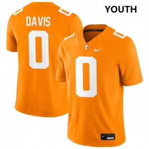 Youth Ethan Davis Tennessee Orange Tennessee Volunteers #0 College Football Official Jersey 541534-215