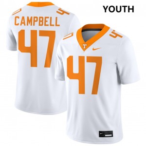 Youth Isaiah Campbell White Tennessee Volunteers #47 College Football High School Jersey 274829-670