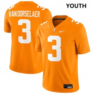 Youth Jack Van Dorselaer Tennessee Orange Tennessee Volunteers #3 College Football High School Jerseys 267686-190