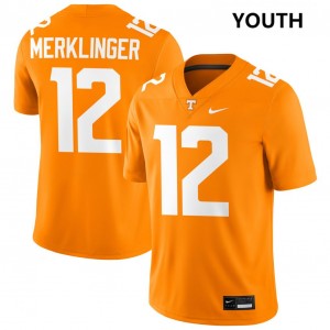 Youth Jake Merklinger Tennessee Orange Tennessee Volunteers #12 College Football Player Jersey 178749-463
