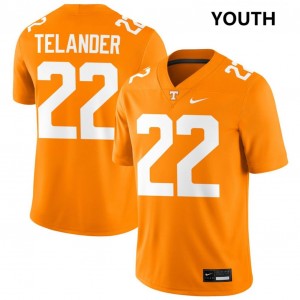 Youth Jeremiah Telander Tennessee Orange Tennessee Volunteers #22 College Football Embroidery Jersey 440290-328