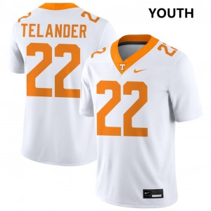 Youth Jeremiah Telander White Tennessee Volunteers #22 College Football Player Jerseys 945869-451