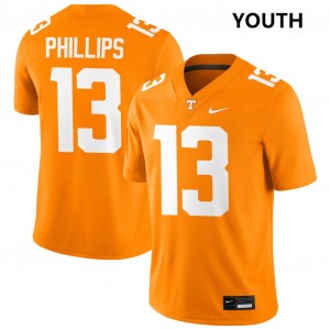 Youth Mason Phillips Tennessee Orange Tennessee Volunteers #13 College Football 2025 Jerseys 635679-290