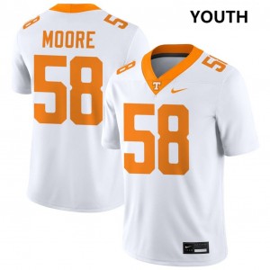 Youth Nic Moore White Tennessee Volunteers #58 College Football Alumni Jerseys 719635-745