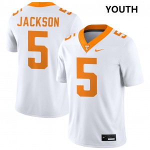 Youth Radarious Jackson White Tennessee Volunteers #5 College Football 2025-26 Jersey 238232-484