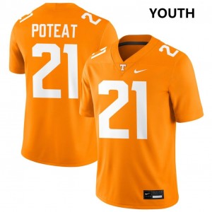 Youth Tre Poteat Tennessee Orange Tennessee Volunteers #21 College Football NCAA Jerseys 947823-925