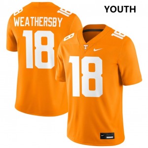 Youth Tyree Weathersby Tennessee Orange Tennessee Volunteers #18 College Football Game Jersey 923398-903