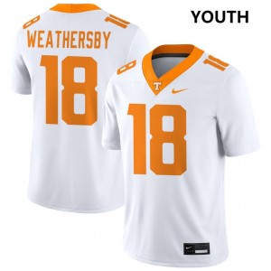 Youth Tyree Weathersby White Tennessee Volunteers #18 College Football Alumni Jersey 437464-491